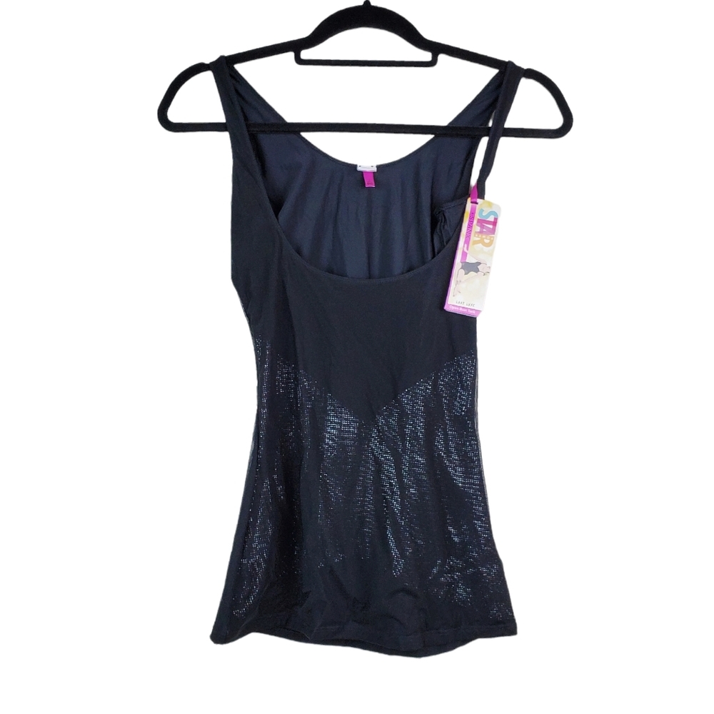 Spanx Star Lady Luxe Black Open Bust Tank Top Size L NWT